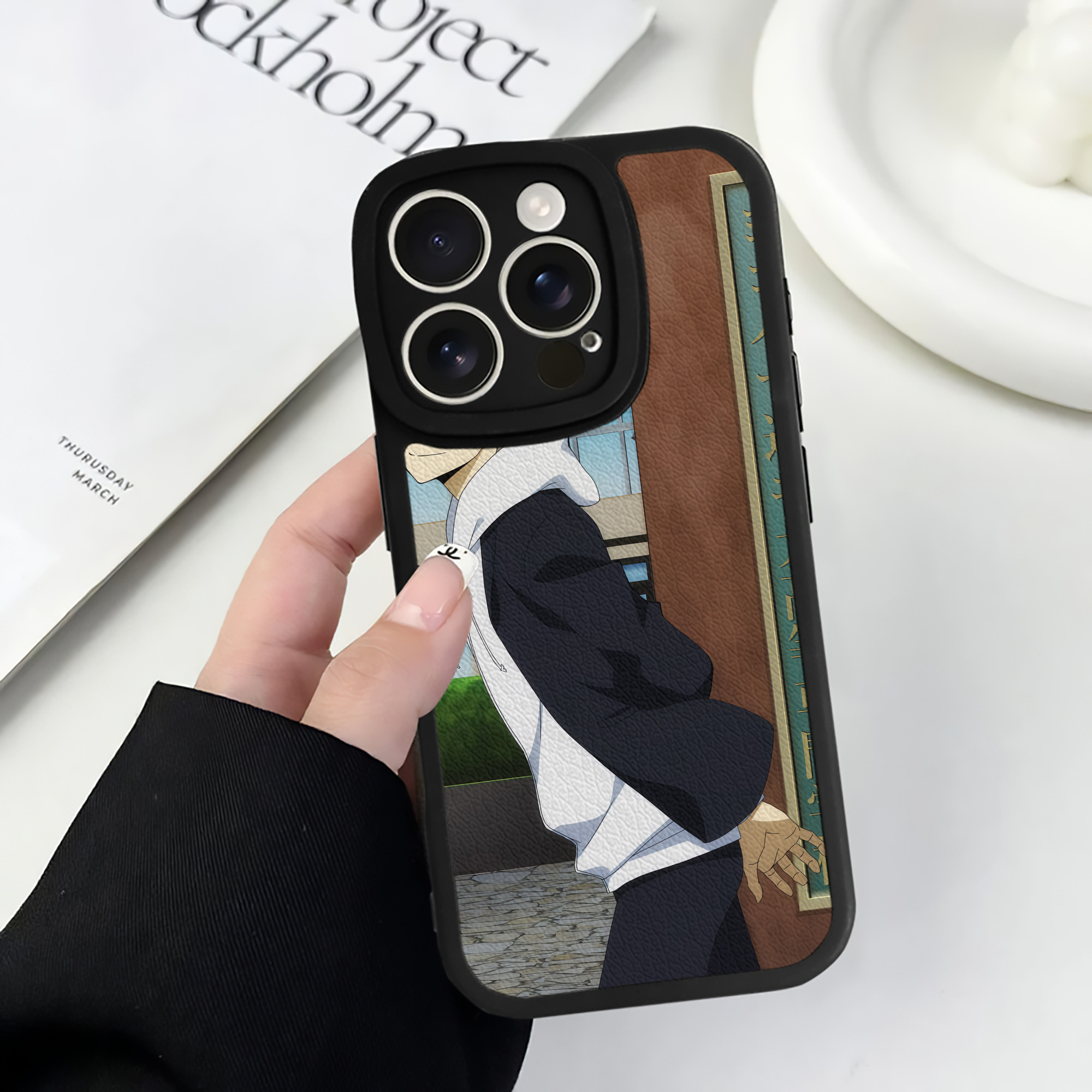 （画像用） 文豪ストレイドッグス Bungo Stray Dogs 【iPhone 16シリーズ対応】シリコンスマホケース（レザー調） 材質：シリコン